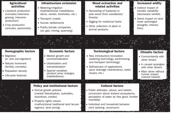 Figure 1: The leading causes of desertification.